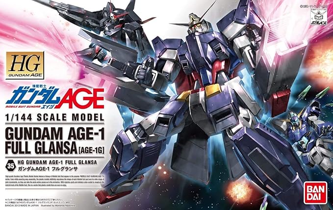 hg 机动战士高达 age 高达age-1 全格兰莎 1/144比例 预分色塑料模型